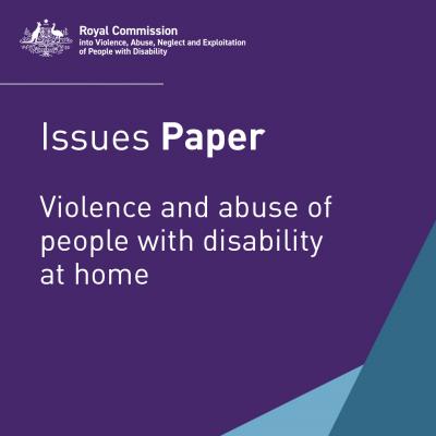 Violence and abuse of people with disability at home